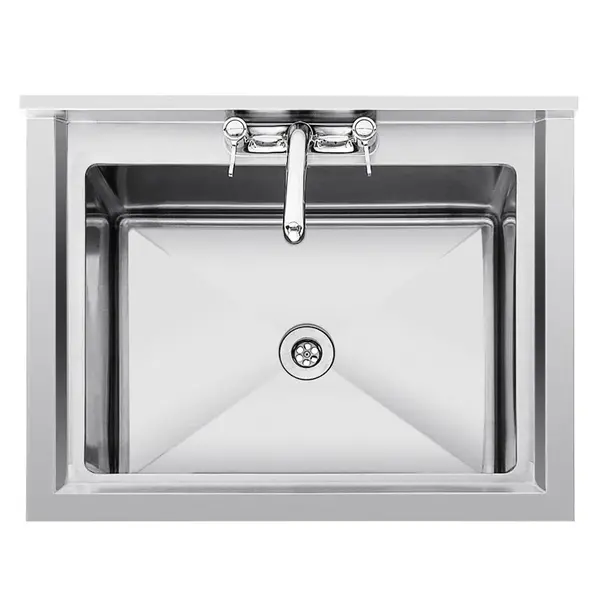 Spoeltafel | RVS | Grote Spoelbak | Achteropstand | Zelfmontage | 770x600x900/960(h)mm