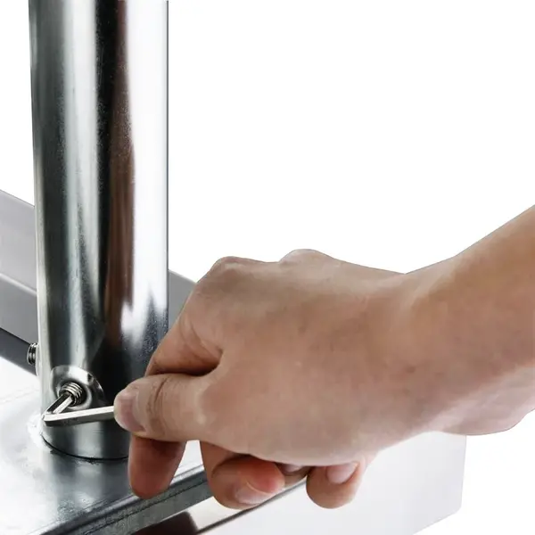 Spoeltafel | RVS | 1 Spoelbak (Rechts) | Afdruipvlak | Bodemschap | Achteropstand | Incl. Standpijp | Zelfmontage | 1200x600x900/960(h)mm