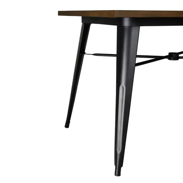 Tafel | Aluminium | Houtlook | In-/Outdoor | Parasolgat | 1200x760x748(h)mm