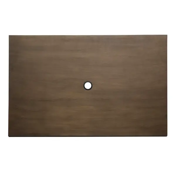 Tafel | Aluminium | Houtlook | In-/Outdoor | Parasolgat | 1200x760x748(h)mm