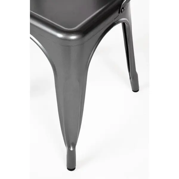 Stoelen | BISTRO | Staal | Silver | In-/Outdoor | Stapelbaar | 4 Stuks | 445x520x855(h)mm