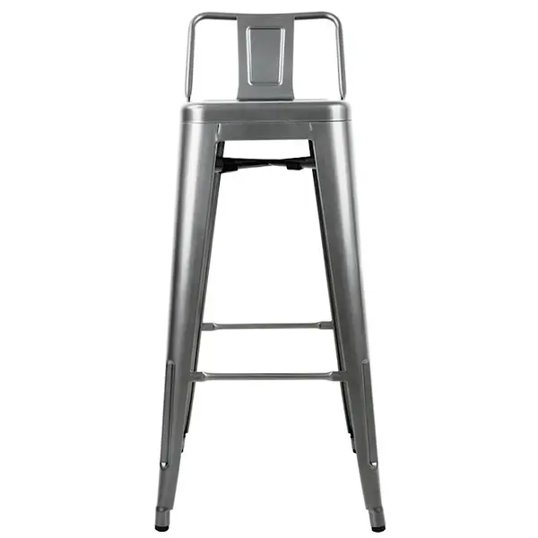 Barkrukken | BISTRO | Staal | Grey | In-/Outdoor | Stapelbaar | 4 Stuks | 430x430x940(h)mm