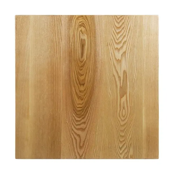 Statafel | BISTRO | Hout/Staal | Essenhout Blad | Zwart Frame | Indoor | 600x600x1040(h)mm