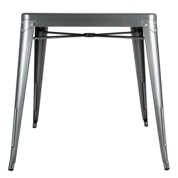 Tafel | Staal | Grijs | In-/Outdoor | Parasolgat | 660x660x760(h)mm