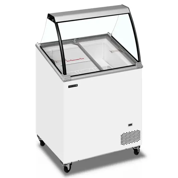 Schepijsvitrine | ICECREAM | 176L | 4x 5L | -14°C/-24°C | Statisch | Gekoelde Reserve | Wielen | 720x615x1295(h)mm