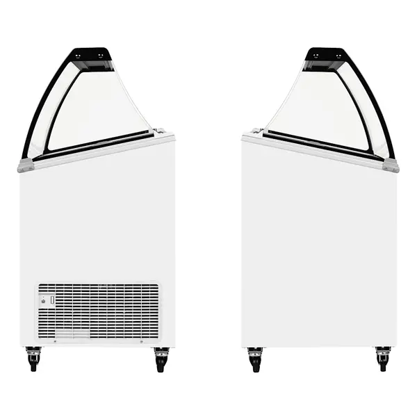 Schepijsvitrine | ICECREAM | 176L | 4x 5L | -14°C/-24°C | Statisch | Gekoelde Reserve | Wielen | 720x615x1295(h)mm