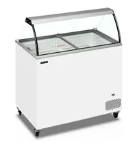 Tefcold Schepijsvitrine | ICECREAM | 296L | 7x 5L | -14°C/-24°C | Statisch | Gekoelde Reserve | Wielen | 1010x630x1250(h)mm 