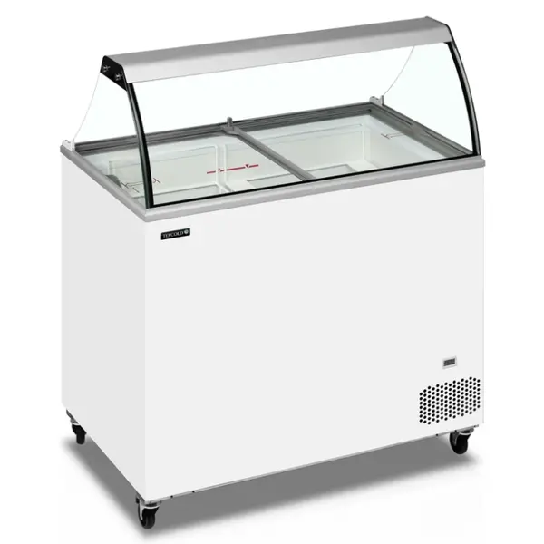 Schepijsvitrine | ICECREAM | 296L | 7x 5L | -14°C/-24°C | Statisch | Gekoelde Reserve | Wielen | 1010x630x1250(h)mm
