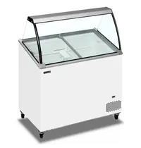 Tefcold Schepijsvitrine | ICECREAM | 264L | 7x 5L | -14°C/-24°C | Statisch | Gekoelde Reserve | Wielen | 1010x615x1295(h)mm 