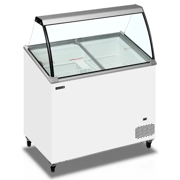Schepijsvitrine | ICECREAM | 264L | 7x 5L | -14°C/-24°C | Statisch | Gekoelde Reserve | Wielen | 1010x615x1295(h)mm