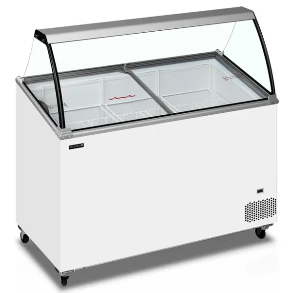 Schepijsvitrine | ICECREAM | 352L | 9x 5L | -14°C/-24°C | Statisch | Gekoelde Reserve | Wielen | 1300x615x1295(h)mm