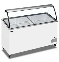 Tefcold Schepijsvitrine | ICECREAM | 427L | 11x 5L | -14°C/-24°C | Statisch | Gekoelde Reserve | Wielen | 1550x615x1295(h)mm 