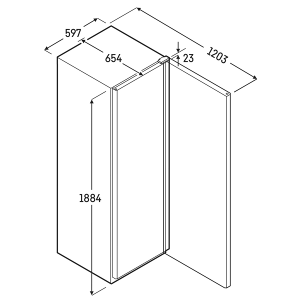 Koelkast | PERFECTION | 420L (2/1 GN) | RVS | -2°C/+15°C | Geforceerd | App | Temperatuur-/Deuralarm | Vochtigheid Instelbaar | 597x654x1884(h)mm