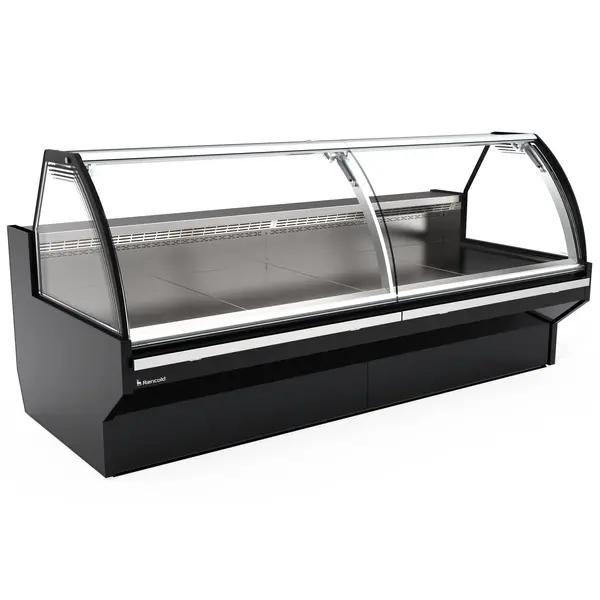Vis-/Vleeskoeltoonbank | MEROPS | -1°C/+5°C | Plaatkoeling | Div. Kleuren/Opties | Kantelruit | Koppelbaar | Div. Breedten | Diepte 1144mm | Hoogte 1220mm