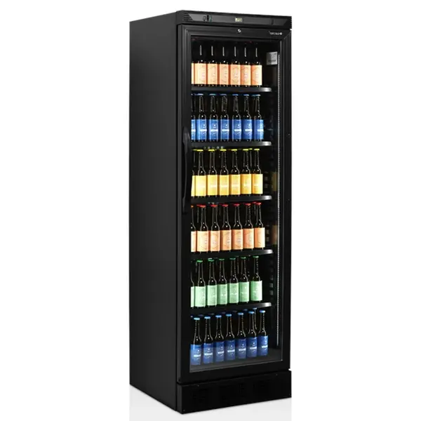 Drankenkoeling | SERIE CEV | 372L | Zwart | +2°C/+10°C | Statisch + Ventilator | Wielen | 595x640x1840(h)mm