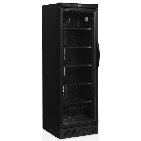 Drankenkoeling | SERIE CEV | 372L | Zwart | +2°C/+10°C | Statisch + Ventilator | Wielen | 595x640x1840(h)mm
