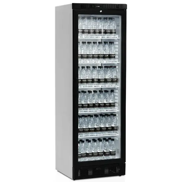 Drankenkoeling | SERIE SCU | 372L | Wit/Zwart | +2°C/+10°C | Statisch + Ventilator | Wielen | 595x640x1840(h)mm