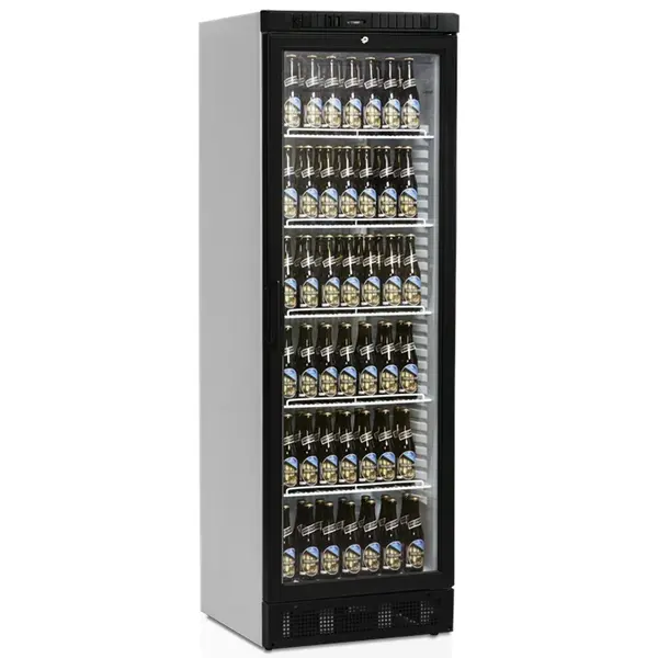 Drankenkoeling | SERIE SCU | 372L | Wit/Zwart | +2°C/+10°C | Statisch + Ventilator | Wielen | 595x640x1840(h)mm