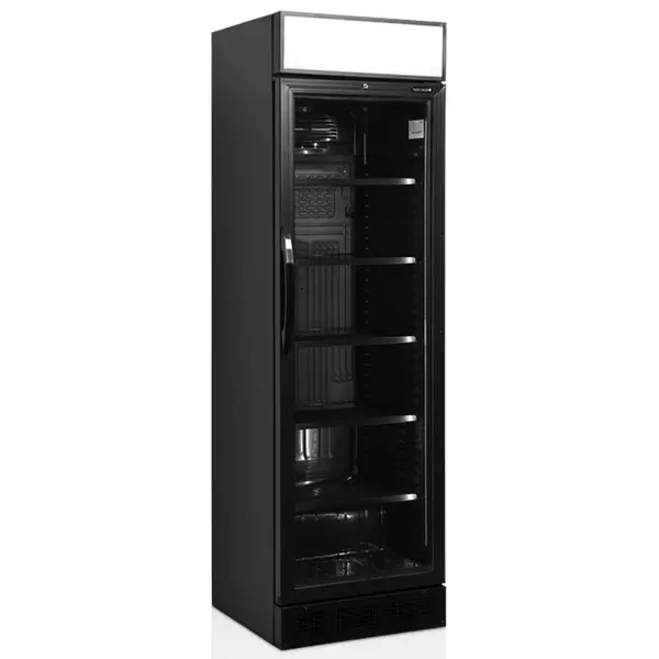 Drankenkoeling | SERIE CEV | 372L | Zwart | +2°C/+10°C | Statisch + Ventilator | Wielen | 595x640x1980(h)mm