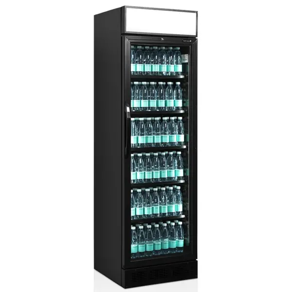 Drankenkoeling | SERIE CEV | 372L | Zwart | +2°C/+10°C | Statisch + Ventilator | Wielen | 595x640x1980(h)mm