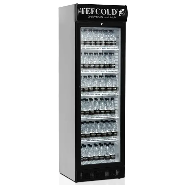Drankenkoeling | SERIE SCU | 372L | Wit/Zwart | +2°C/+10°C | Statisch + Ventilator | Wielen | 595x640x1980(h)mm