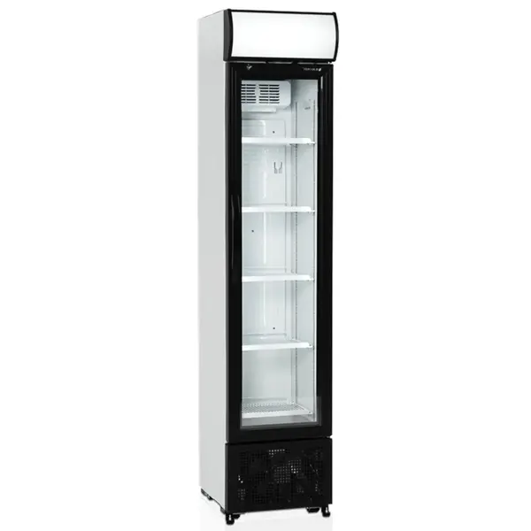 Drankenkoeling | SERIE FSC | Smal Model | 182L | Wit/Zwart | +2°C/+10°C | Statisch + Ventilator | Wielen | 435x505x2013(h)mm
