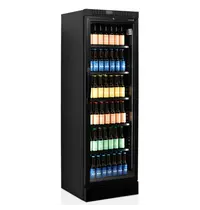 Tefcold Drankenkoeling | SERIE CEV | 372L | Zwart | +2°C/+10°C | Statisch + Ventilator | Wielen | 595x640x1840(h)mm 