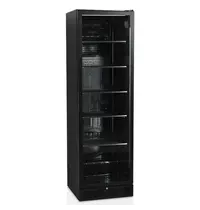 Tefcold Koelkast | SERIE SCU | 387L | Zwart | +2°C/+10°C | Statisch + Ventilator | Wielen | 595x595x1990(h)mm 