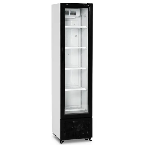 Drankenkoeling | SERIE FS | Smal Model | 182L | Wit/Zwart | +2°C/+10°C | Statisch + Ventilator | Wielen | 435x500x1833(h)mm