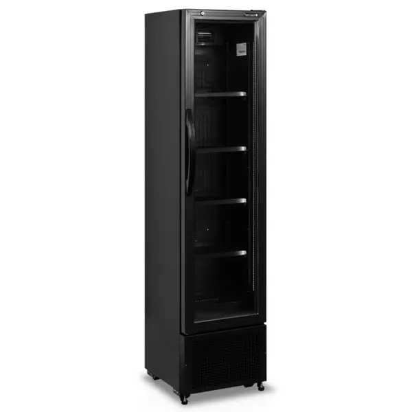 Drankenkoeling | SERIE FS | 182L | Zwart | +2°C/+10°C | Statisch + Ventilator | Wielen | 435x500x1833(h)mm