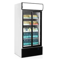 Tefcold Koelkast | SERIE FSC | 707L | Wit/Zwart | +2°C/+10°C | Geforceerd | Schuifdeuren | Wielen | 890x740x1990(h)mm 