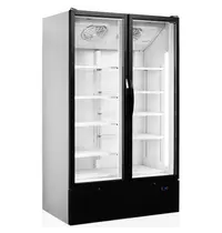 Tefcold Koelkast | SERIE FS | 936L | Wit/Zwart | +2°C/+10°C | Geforceerd | Draaideuren | Wielen | 1200x735x1990(h)mm 