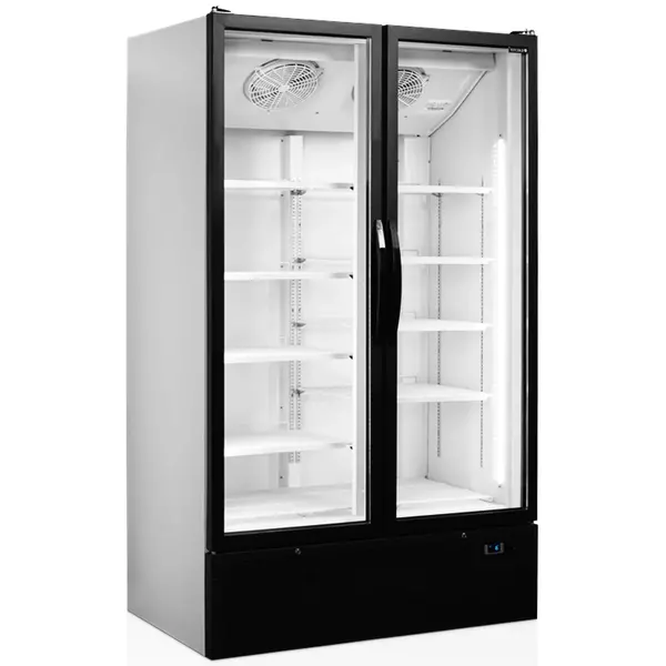 Koelkast | SERIE FS | 936L | Wit/Zwart | +2°C/+10°C | Geforceerd | Draaideuren | Wielen | 1200x735x1990(h)mm