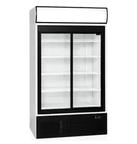 Tefcold Koelkast | SERIE FSC | 875L | Wit/Zwart | +2°C/+10°C | Geforceerd | Schuifdeuren | Wielen | 1110x825x2010(h)mm 