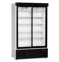 Tefcold Koelkast | SERIE FS | 895L | Wit/Zwart | +2°C/+10°C | Geforceerd | Schuifdeuren | Wielen | 1200x735x1990(h)mm 