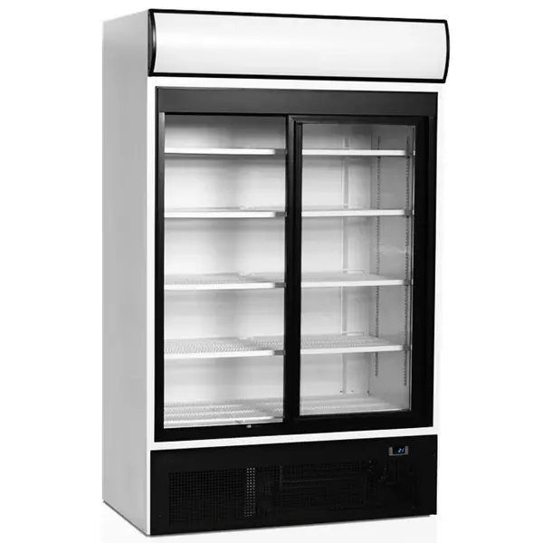 Koelkast | SERIE FSC | 967L | Wit/Zwart | +2°C/+10°C | Geforceerd | Schuifdeuren | Wielen | 1200x740x2000(h)mm
