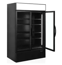 Tefcold Koelkast | SERIE FSC | 1082L | Zwart | +2°C/+10°C | Geforceerd | Draaideuren | Wielen | 1200x790x2000(h)mm 