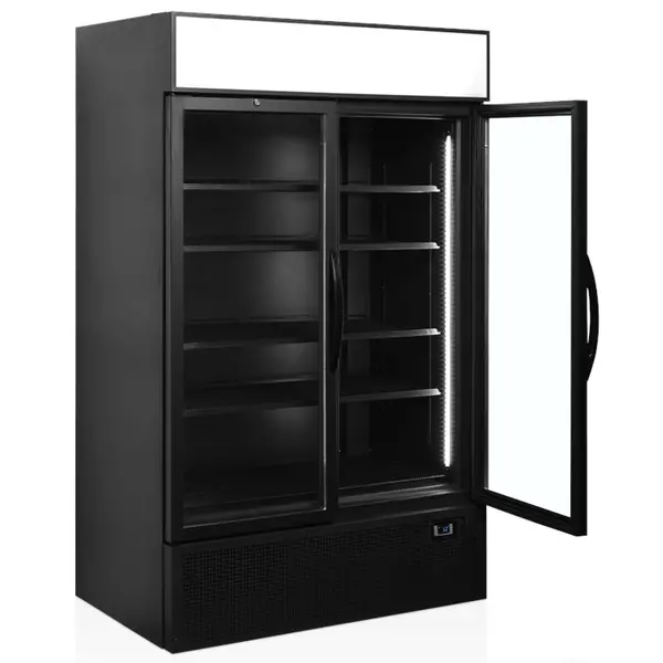 Koelkast | SERIE FSC | 1082L | Zwart | +2°C/+10°C | Geforceerd | Draaideuren | Wielen | 1200x790x2000(h)mm