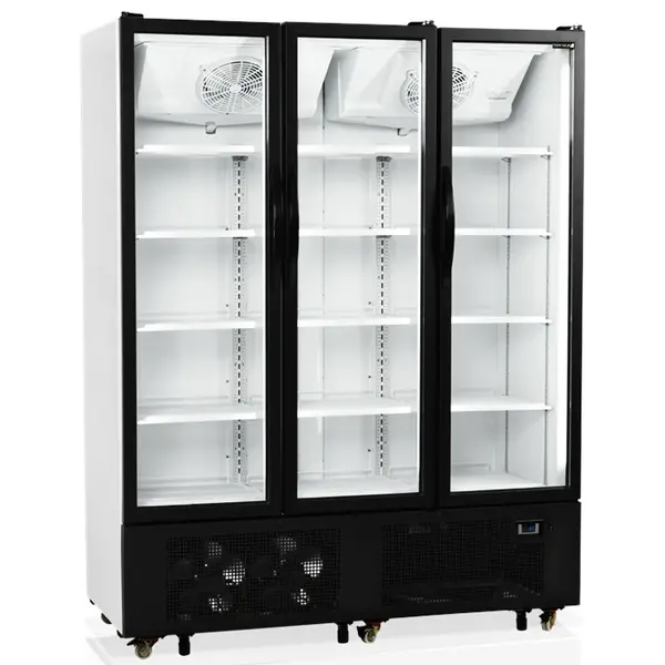 Koelkast | SERIE FS | 1329L | Wit/Zwart | +2°C/+10°C | Geforceerd | Draaideuren | Wielen (Geremd) | 1600x730x2073(h)mm