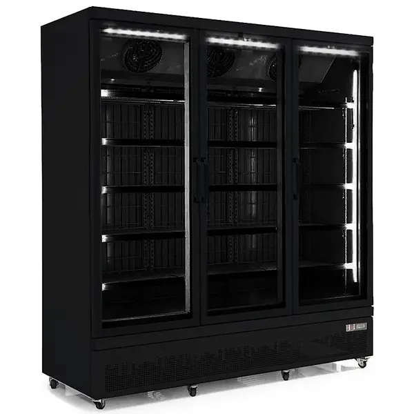 Koelkast | TOPMAXI | 1480L | Zwart | +4°C/+10°C | Statisch + Ventilator | Draaideuren | Wielen (Geremd) | 1800x710x2060(h)mm