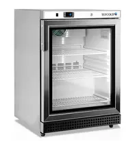 Tefcold Vrieskast | SERIE U | 200L | RVS | -10°C/-24°C | Geforceerd | Wielen | 600x600x850(h)mm 