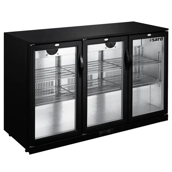 Barkoelkast | Zwart | 320L | +2°C/+10°C | Geforceerd | 1350x520x850(h)mm