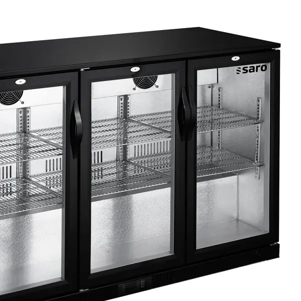 Barkoelkast | Zwart | 320L | +2°C/+10°C | Geforceerd | 1350x520x850(h)mm