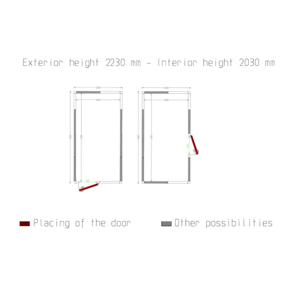 Koel-/Vriescel | Maxicold EVO | 22.03m³ | Isolatie 100mm | 2430x4630x2430(h)mm
