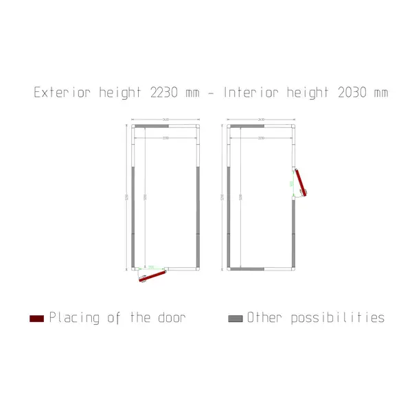 Koel-/Vriescel | Maxicold EVO | 25m³ | Isolatie 100mm | 2430x5230x2430(h)mm