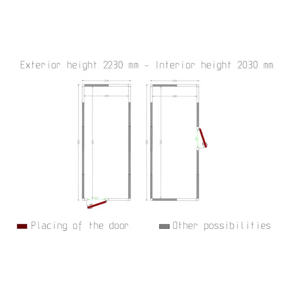 Koel-/Vriescel | Maxicold EVO | 28m³ | Isolatie 100mm | 2430x5830x2430(h)mm
