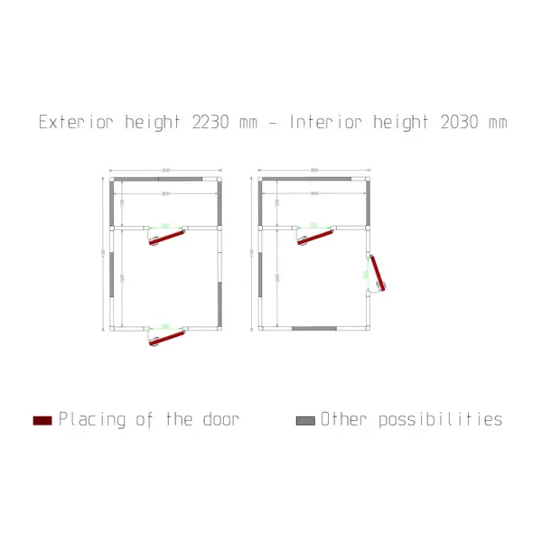 Koel-/Vriescombinatie | Maxicold COMBI | 16.6 + 7.76m³ | Isolatie 100mm | 3030x4160x2430(h)mm