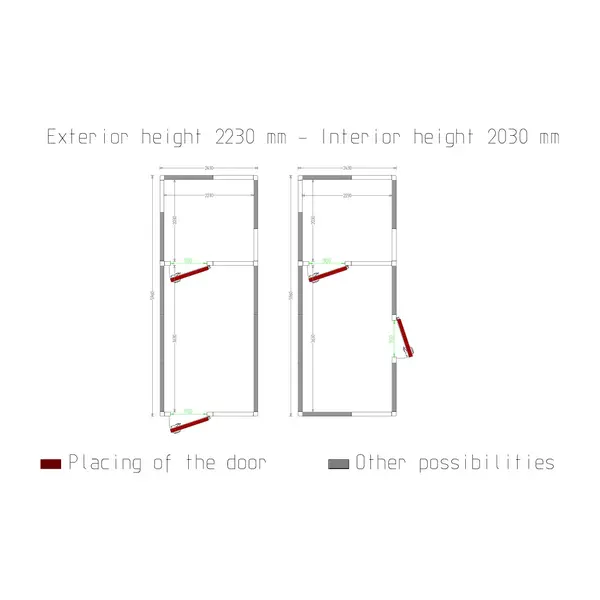 Koel-/Vriescombinatie | Maxicold COMBI | 18.05 + 10.09m³ | Isolatie 100mm | 2430x5360x2430(h)mm
