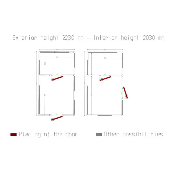 Koel-/Vriescombinatie | Maxicold COMBI | Incl. Motor | 20.38 + 11.55m³ | -5°C/+5°C & -15°C/-25°C | Isolatie 100mm | 230V + 400V | 3030x5360x2430(h)mm
