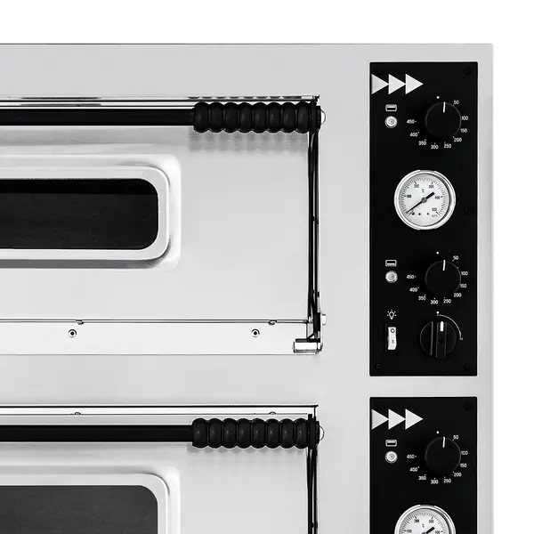 Pizzaoven | Prismafood NERO | Elektrisch | 4+4x Ø32cm | 50°C/450°C | 9.4kW (400V) | 900x870x745(h)mm